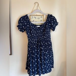 Floral navy hollister romper